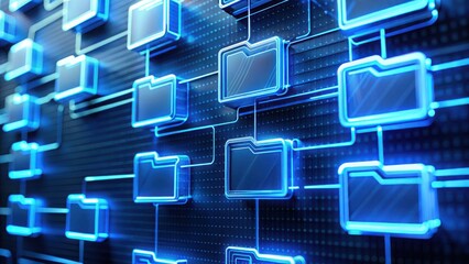 Poster - Digital Folder Structure Visualization with Backup Connections