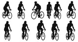 Cycling Silhouettes: Dynamic Action in Black and White