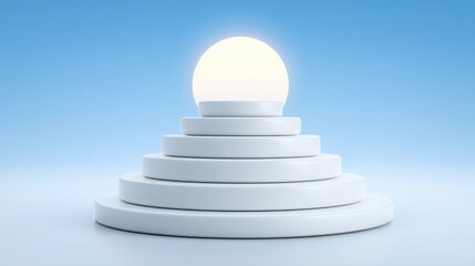 Wall Mural - innovative concept of a sequence-stacked income engine icon depicting tiered return financial strate