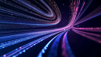 Wall Mural - abstract digital wave background with glowing particles creating a futuristic and dynamic visual eff