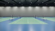 © WINDERFULL STUDIO - Back view Empty Badminton Courts in a Spacious Indoor Hall