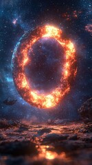 Wall Mural - Ring of fire in space