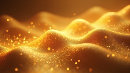 Aufkleber - Golden light sparkling waves, creating a dreamy and ethereal atmosphere