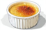 Creme Brulee Delight Sweet Custard with Caramelized Sugar Crust.