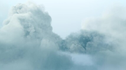 Wall Mural - soft glowing pastel clouds floating above a calm and dreamy horizon