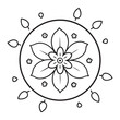 © TentZelo - anti stress mandala coloring page, bold and easy mandala coloring page, mandala coloring page, line art, black and white illustration