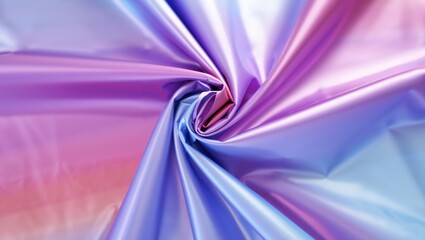 Canvas Print - a stunning close-up of iridescent satin fabric displaying a beautiful swirl of soft lavender and pin