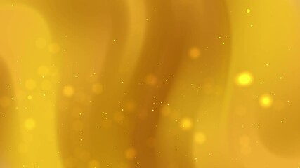 Wall Mural - Abstract animated blurred golden fluid background with shiny particles and soft motion