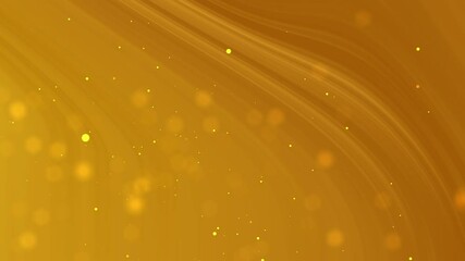 Wall Mural - Abstract animated blurred golden fluid background with shiny particles and soft motion