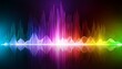 © Lisa - colorful sound wave background with audio equalizer music and technology concept
