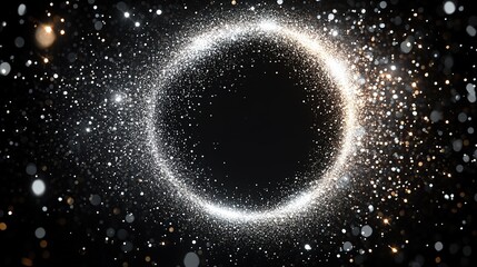 Wall Mural - cosmic particles swirling in space celestial scene digital art dark background abstract concept