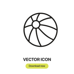 Leinwandbilder - Ball icon vector. Linear-style sign for mobile concept and web design. Ball symbol illustration. Pixel vector graphics - Vector.