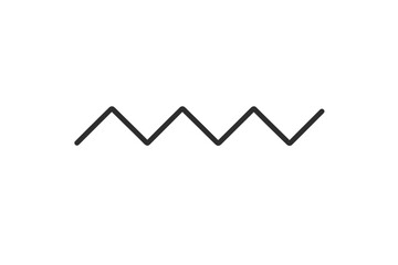 Fototapete - Simple zigzag line design suitable for various graphic projects and artistic applications