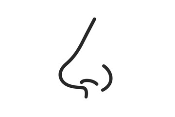 Fototapete - Nose outline and design on a simple white background capturing the essence of human anatomy through minimalism