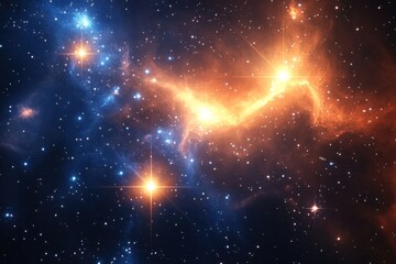 Wall Mural - Abstract colorful nebula