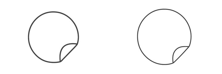 Aufkleber - Two simple circular shapes with curved corners, illustrating minimalistic design in a clean composition