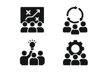 Poster - Team collaboration strategies for effective planning and problem-solving in business meetings