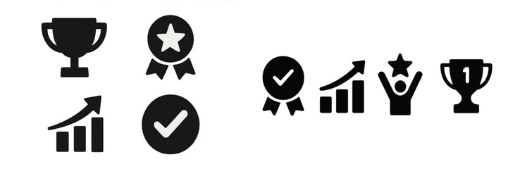 Poster - Icons representing achievement and success in competition and performance tracking