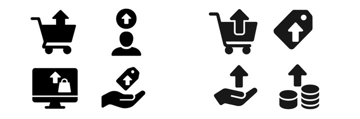 Aufkleber - Visual representation of e-commerce activities and online shopping interfaces in modern digital commerce