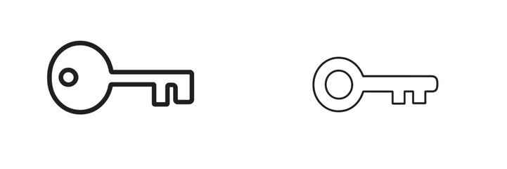 Fototapete - Design of two simple key icons in black and white showcasing a minimalist style suitable for modern graphic design needs