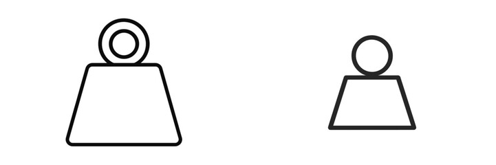 Fototapete - Simple geometric representations of weights in minimalist design showcasing different sizes and proportions