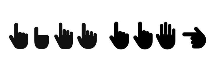 Aufkleber - Various hand gestures displayed in a minimalist design illustrating communication concepts