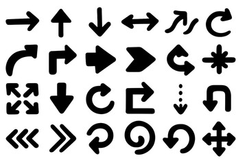 Leinwandbilder - Various arrow symbols and directional signs used in design and navigation layouts