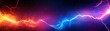 © Kulvarin - Vibrant lightning across a colorful cosmic background.