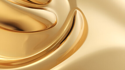 A gold colored surface with a curved line
