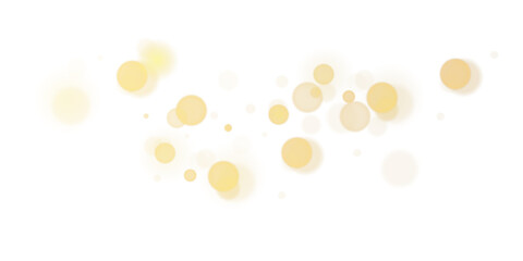 Poster - Abstract transparent light background with bokeh effects in gold colors. Transparency only in vector format