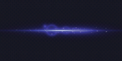 Wall Mural - blue glowing lens flare burst with radial rays and subtle glow on dark space background. suitable fo
