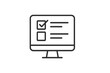 © icon_art - Checklist displayed on a computer screen for task management and organization in a modern workspace