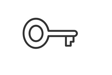 Wall Mural - illustration of a simple key design with a clean and modern aesthetic suitable for various uses