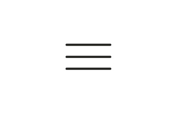 Wall Mural - minimalist graphic representation of a menu icon with three horizontal lines in a simple design