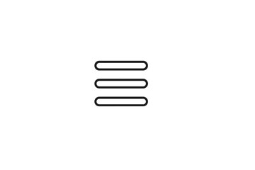 Wall Mural - simple black line art representation of a hamburger menu icon for navigation on websites and apps