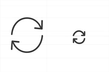 Wall Mural - circular arrows representing a refresh action in a minimalist design style