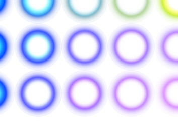 Wall Mural - transparent neon light balls overlay, glowing lighting balls