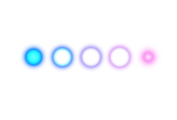 Wall Mural - transparent neon light balls overlay, glowing lighting balls