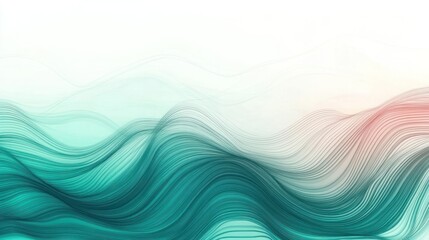 Wall Mural - abstract waves created from lines with multiple color variations