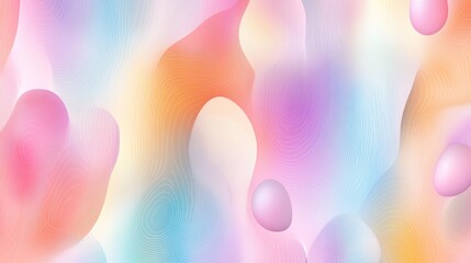 Wall Mural - soft flowing abstract shapes with delicate line textures and colors