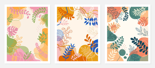 Wall Mural - Design banner frame background .Colorful poster background vector illustration.