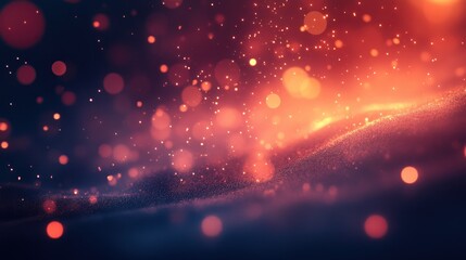 Wall Mural - abstract depiction of light and particles within a dark space