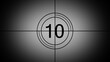 © Maka - Classic film countdown on screen displaying the number ten representing time and dramatic tension in entertainment and media production.