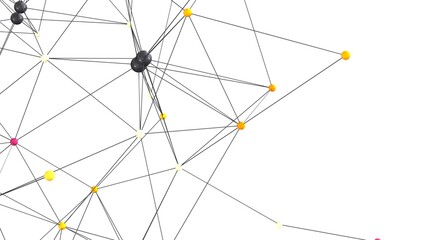 Modern abstract background of network connection with dots and lines.  Perfect for technology, connection, and communication concepts.