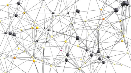Fototapete - Abstract 3D rendering of a network.  Great for tech, connection, or global concepts.