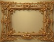 © Prayad - Elegant gold vintage scroll frame with intricate floral details , decoration, luxury frame, vintage design