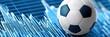 © Brian - sports gambling concept with soccer ball and financial charts, data,