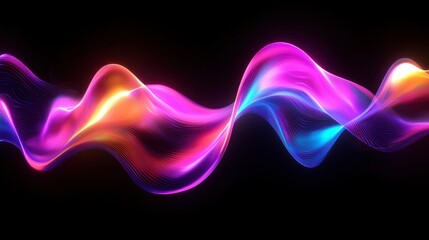 Wall Mural - abstract vibrant wavy lines