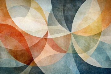Wall Mural - abstract colorful geometric shapes with soft overlapping design