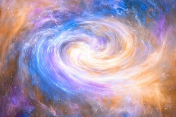 Wall Mural - Stunning Abstract Swirling Galaxy Artwork with Vibrant Colors